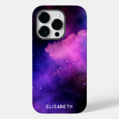 Space Sky Nebula Individuelle Name Case-Mate iPhone Hülle (Rückseite)