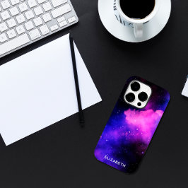 Space Sky Nebula Individuelle Name Case-Mate iPhone 14 Pro Hülle