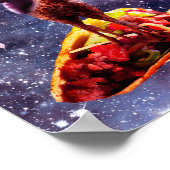 Space Sloth Riding Giraffe Unicorn - Taco & Burrit Poster (Ecke)