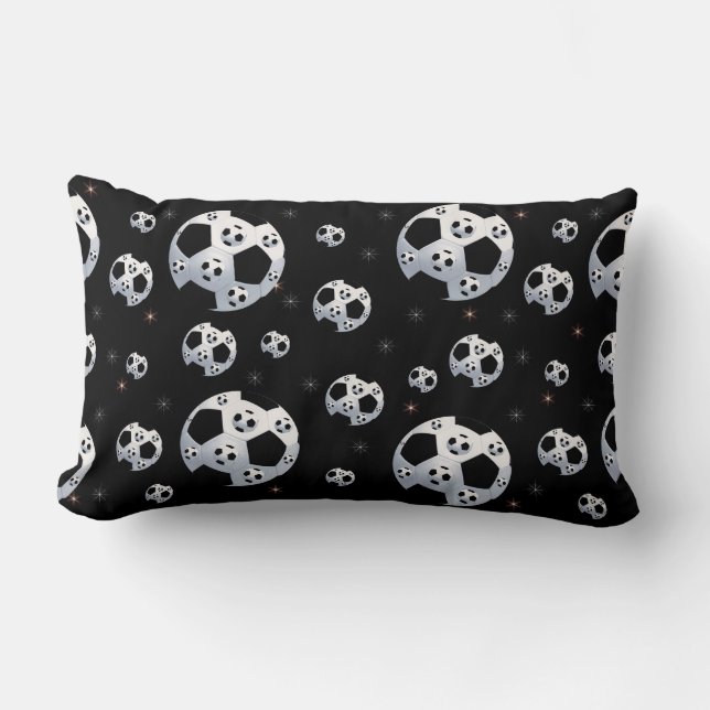 Space Soccer Lumbar Kissen (Vorderseite)