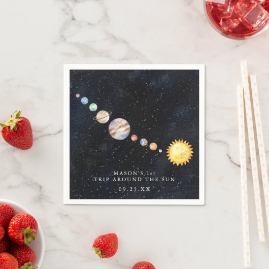 Space | Solar System Birthday Party Serviette (Beispiel)