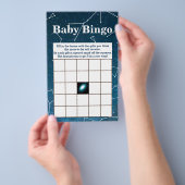 Space Star Constellations Baby Shower Bingo Flyer (Handgriff)