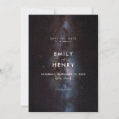 Space Stars Milky Way Galaxy Hochzeit Retten Sie d Save The Date (Vorderseite)
