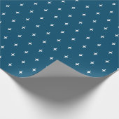 Space Stars Muster in Blau Geschenkpapier (Ecke)