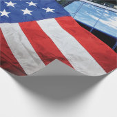 Space Station American Flag Earth Orbit Geschenkpapier (Ecke)
