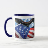 Space Station American Flag Earth Orbit Tasse (Links)