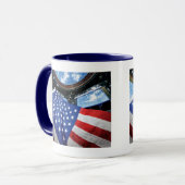 Space Station American Flag Earth Orbit Tasse (Vorderseite Links)
