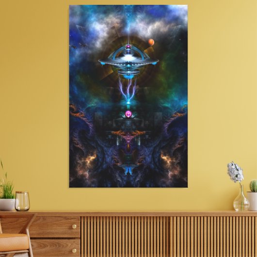 Space Station Ansarious Canvas Print Leinwanddruck (Insitu (Wohnzimmer))