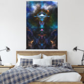 Space Station Ansarious Canvas Print Leinwanddruck (Insitu (Schlafzimmer))