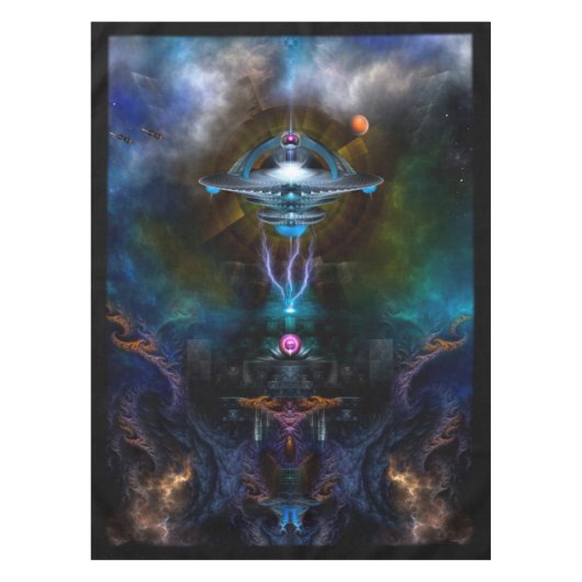 Space Station Ansarious Custom Table Cloth Tischdecke (Vorderseite)