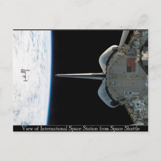 Space Station von Shuttle Postcard Postkarte