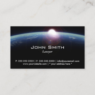Space Sunrise Lawyer/Attorney Business Card Visitenkarte
