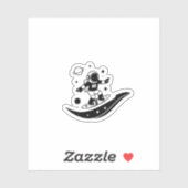 “Space Surfer – Minimalist Astronaut Cosmic Ride Aufkleber (Blatt)