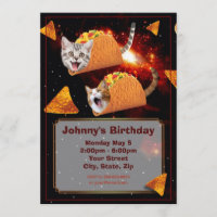 Space Taco Katzen Funny Invasion