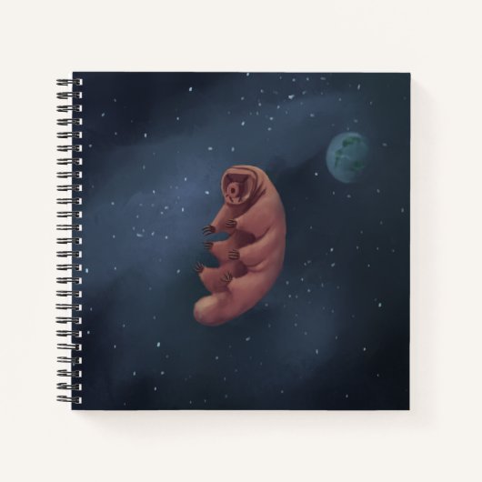 Space Tardigrade-Notebook Notizblock (Vorderseite)