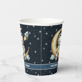 Space Teddy Bear Astronaut Boy Party Paper Cups Pappbecher (Rechts)