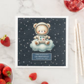 Space Teddy Bear Astronaut Napkins Boy Birthday Serviette (Beispiel)