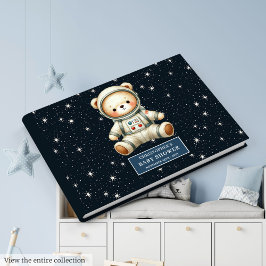 Space Teddy Bear Baby Boy Showroom Guest Journal Gästebuch