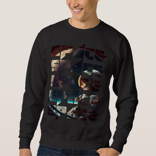 Space Text Solar System Galactic Astro Space Enthu Sweatshirt (Vorderseite)