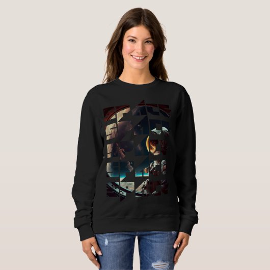 Space Text Solar System Galactic Astro Space Enthu Sweatshirt (Vorne ganz)