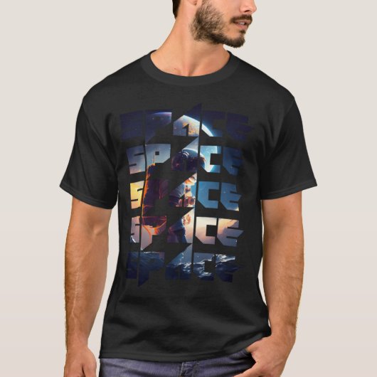 Space Text Solar System Galactic Astro Space Enthu T-Shirt (Vorderseite)