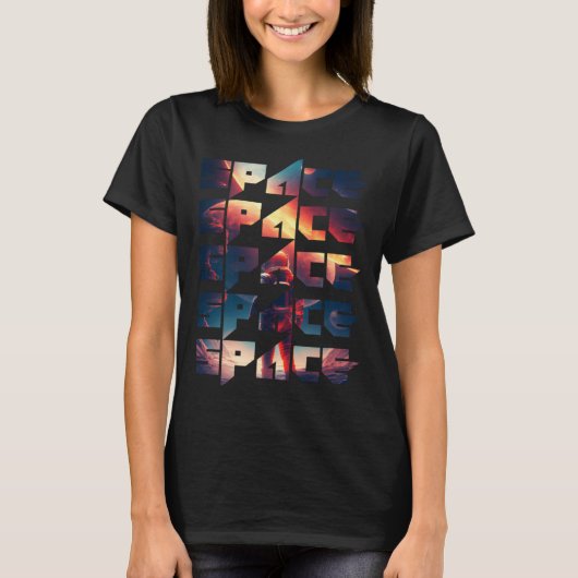 Space Text Solar System Galactic Astro Space Enthu T-Shirt (Vorderseite)