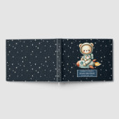 Space Theme Baby Boy Guest Book Teddy Bear Gästebuch (Voll)