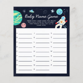 Space Theme Baby Name Dusche Spiel