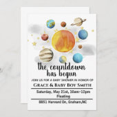 Space Theme Baby Shower Einladungen (Vorne/Hinten)