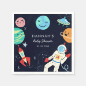 Space Theme Baby Shower Galaxy Serviette (Vorderseite)