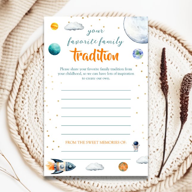 Space Theme Family Tradition Advice Baby Shower (Von Creator hochgeladen)