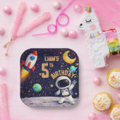 Space theme Outer space Rocket Ship Pappteller (Party)