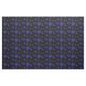 Space Theme Planets Rockets Stars auf schwarz Stoff (Fat Quarter (45,7 x 55,9 cm))