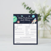 Space Theme Shower Baby Vorhersagen und Ratschläge (Stehend Vorderseite)