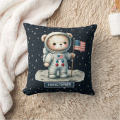 Space Theme Teddy Bear Pillow Personalisiert Baby Kissen (Decke)