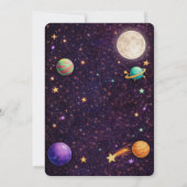 Space Themed Birthday Blast Off Outer Space Einladung (Rückseite)