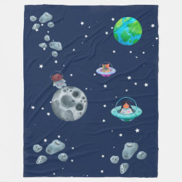Space themed blanket. fleecedecke