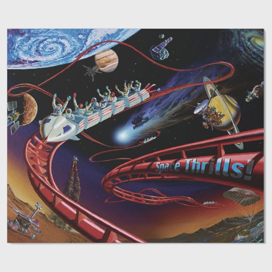 Space Thrills Cosmic Roller Untersetzer Artist Con Geschenkpapier (Flach)