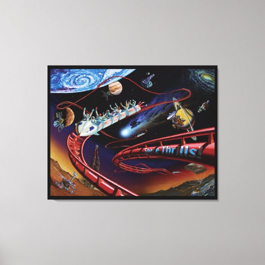 Space Thrills Cosmic Roller Untersetzer Artist Con Leinwanddruck (Vorderseite)