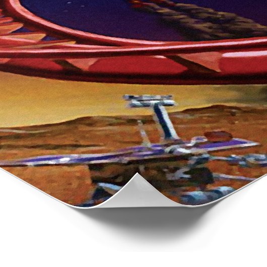 Space Thrills Cosmic Roller Untersetzer Artist Con Poster (Ecke)