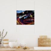 Space Thrills Cosmic Roller Untersetzer Artist Con Poster (Küche)