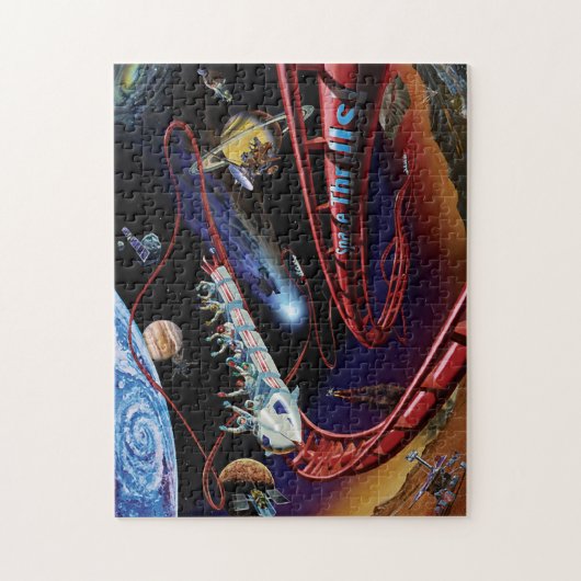Space Thrills Cosmic Roller Untersetzer Artist Con Puzzle (Vertikal)