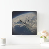 Space time! Beautiful Picture of Florida's coast Quadratische Wanduhr (Zuhause)