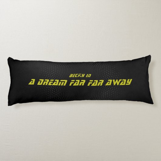 Space time, Pink and Yellow script Seitenschläferkissen (Rückseite)