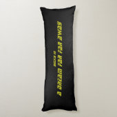 Space time, Pink and Yellow script Seitenschläferkissen (Rückseite (Vertikal))