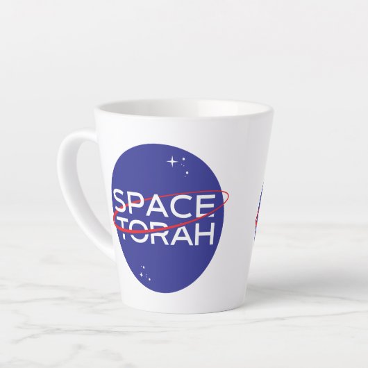 Space Torah - Latte Tasse (Linke Ecke)