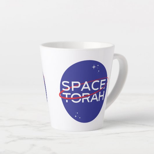 Space Torah - Latte Tasse (Rechte Ecke)