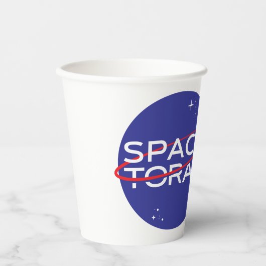 Space Torah Papier-Becher Pappbecher (Vorderseite)