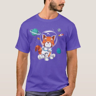 Space Travel Chinese Animal Universe Red Panda Ast T-Shirt