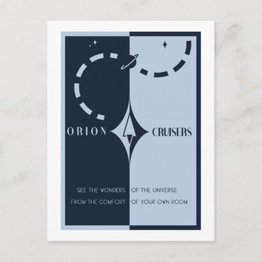 Space Travel Postcard - Orion Cruisers Postkarte (Vorderseite)
